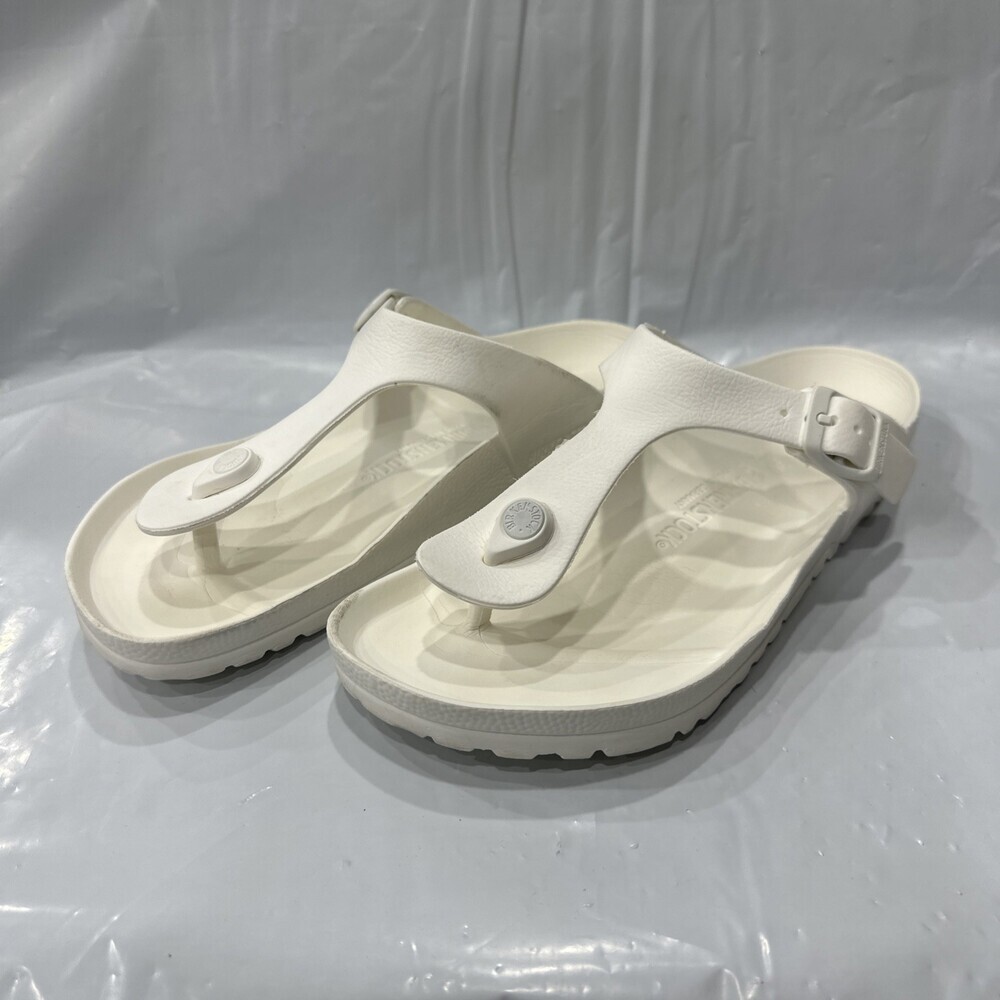 Birkenstock Gizeh 0128221 Thong Women's 8-8.5 White EVA Slip On Sandals EBS1283